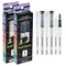 Creative Inspirations Acrylic Paint Markers Set of 6 Black and White: Water-Based Acrylic Markers for Artists w/ Flexible Brush Tips in Stacked Carrying Case, Bleed-Resistant, Lightfast, For Wood, Glass, Paper